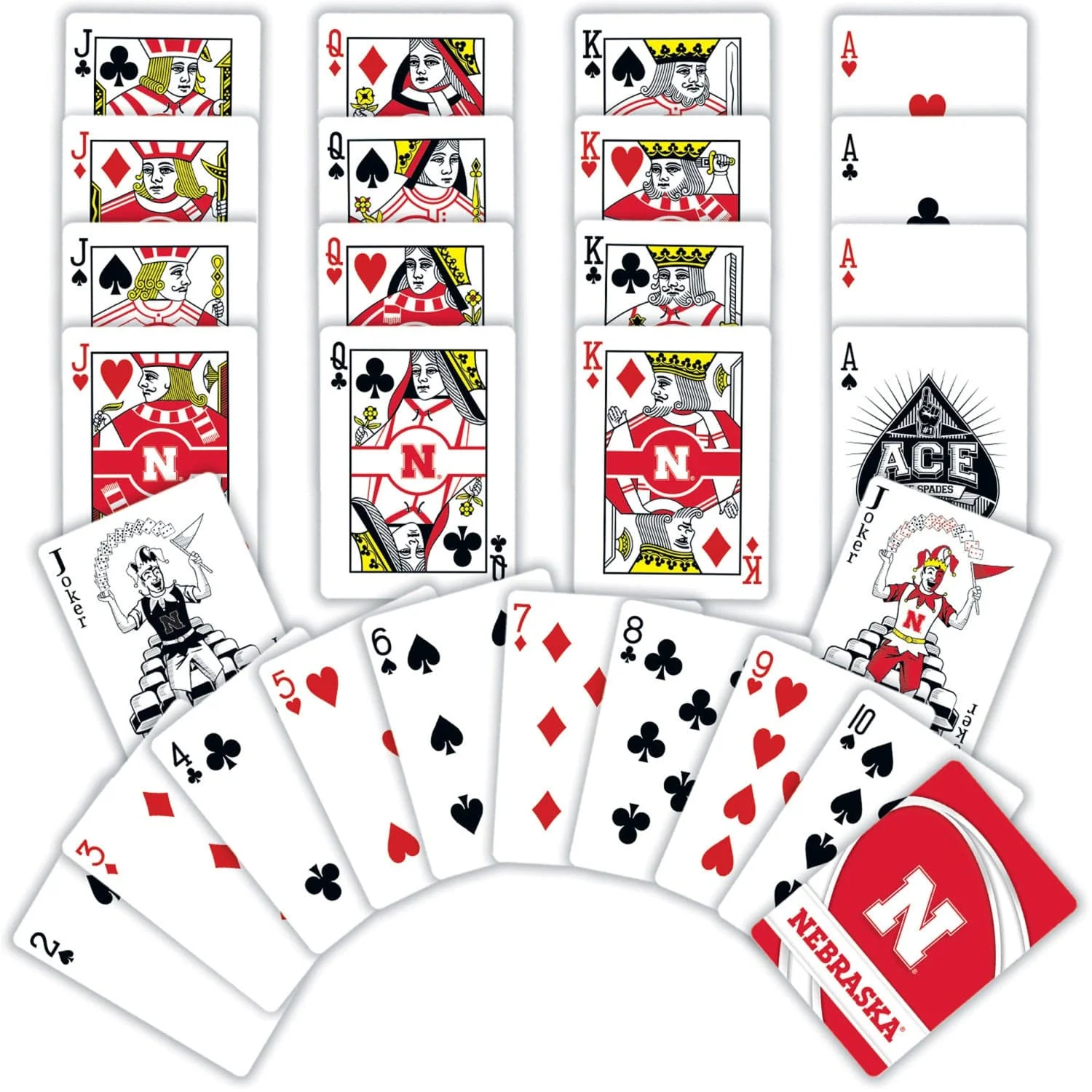 Nebraska Cornhuskers Playing Cards - 54 Card Deck - Image 2
