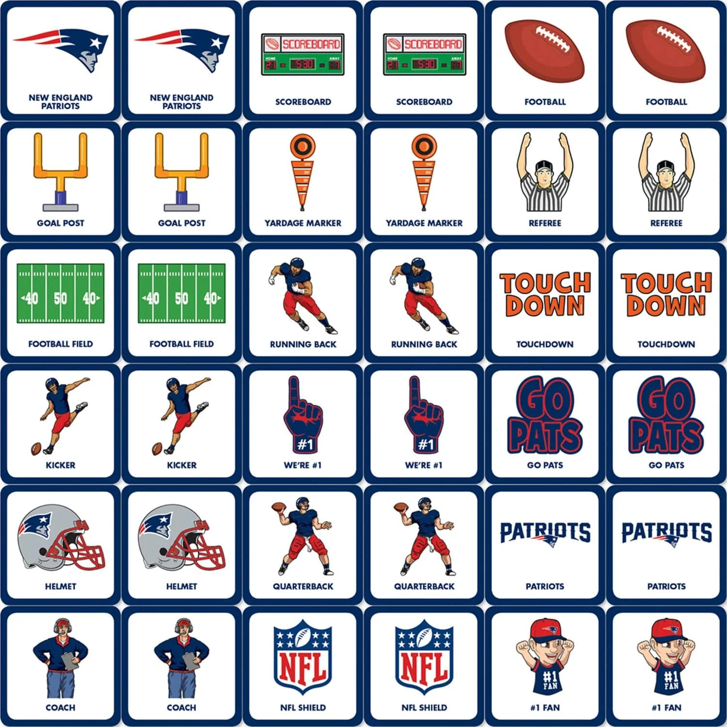 New England Patriots Matching Game - Image 2