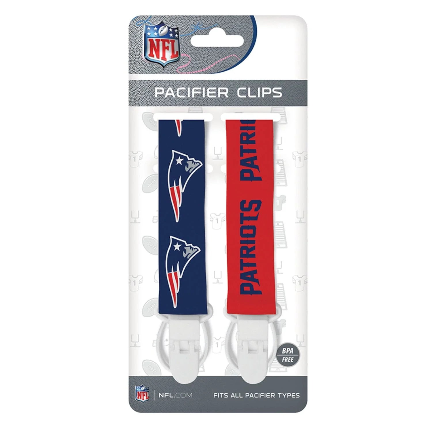 New England Patriots - Pacifier Clip 2-Pack - Image 2