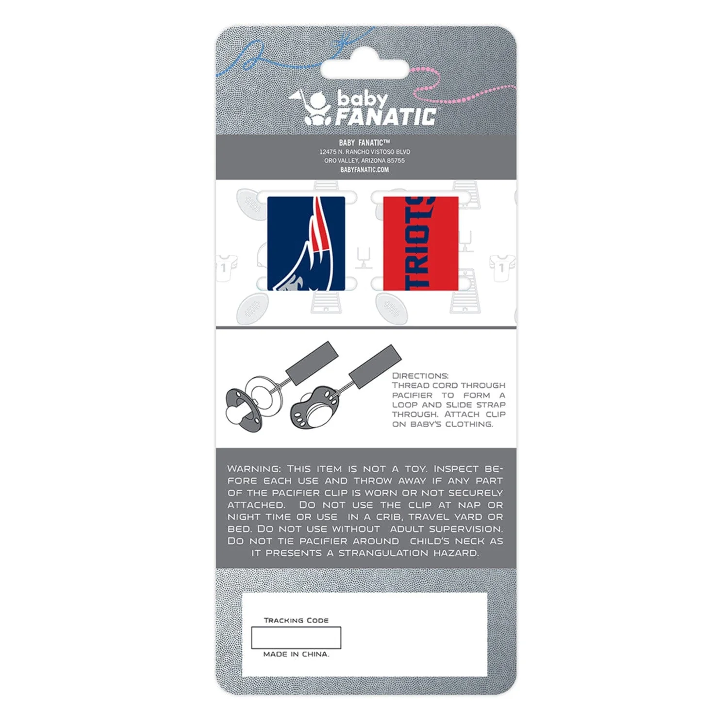 New England Patriots - Pacifier Clip 2-Pack - Image 3