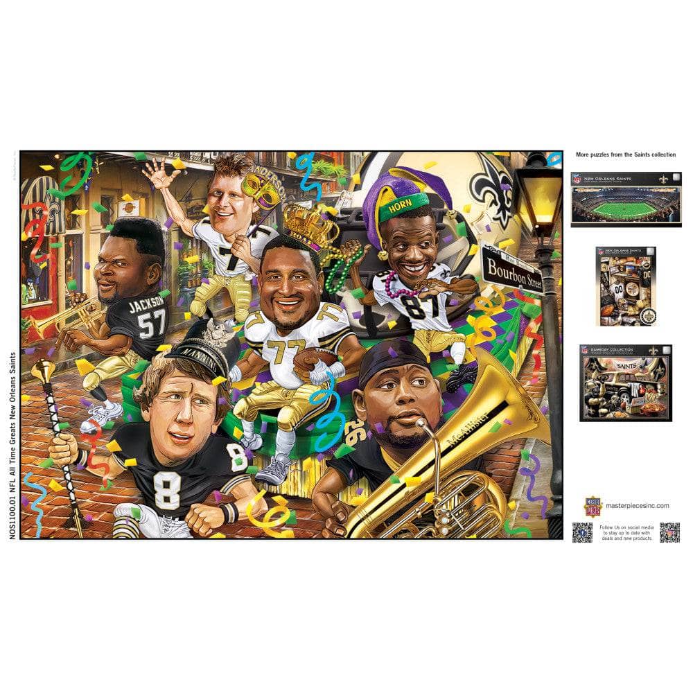 New Orleans Saints - All Time Greats 500 Piece Jigsaw Puzzle - Image 4