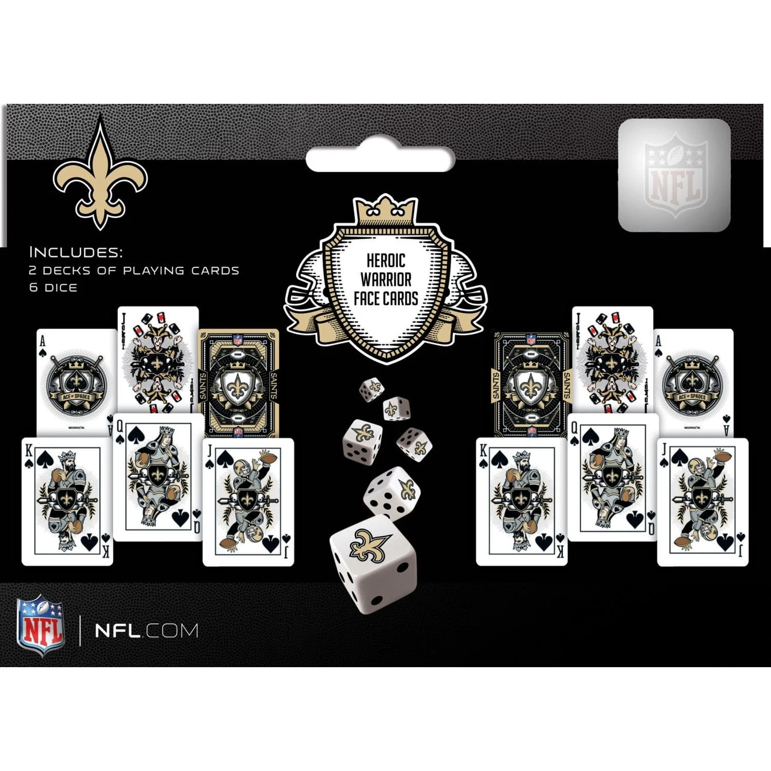 New Orleans Saints - 2-Pack Playing Cards & Dice Set - Image 3