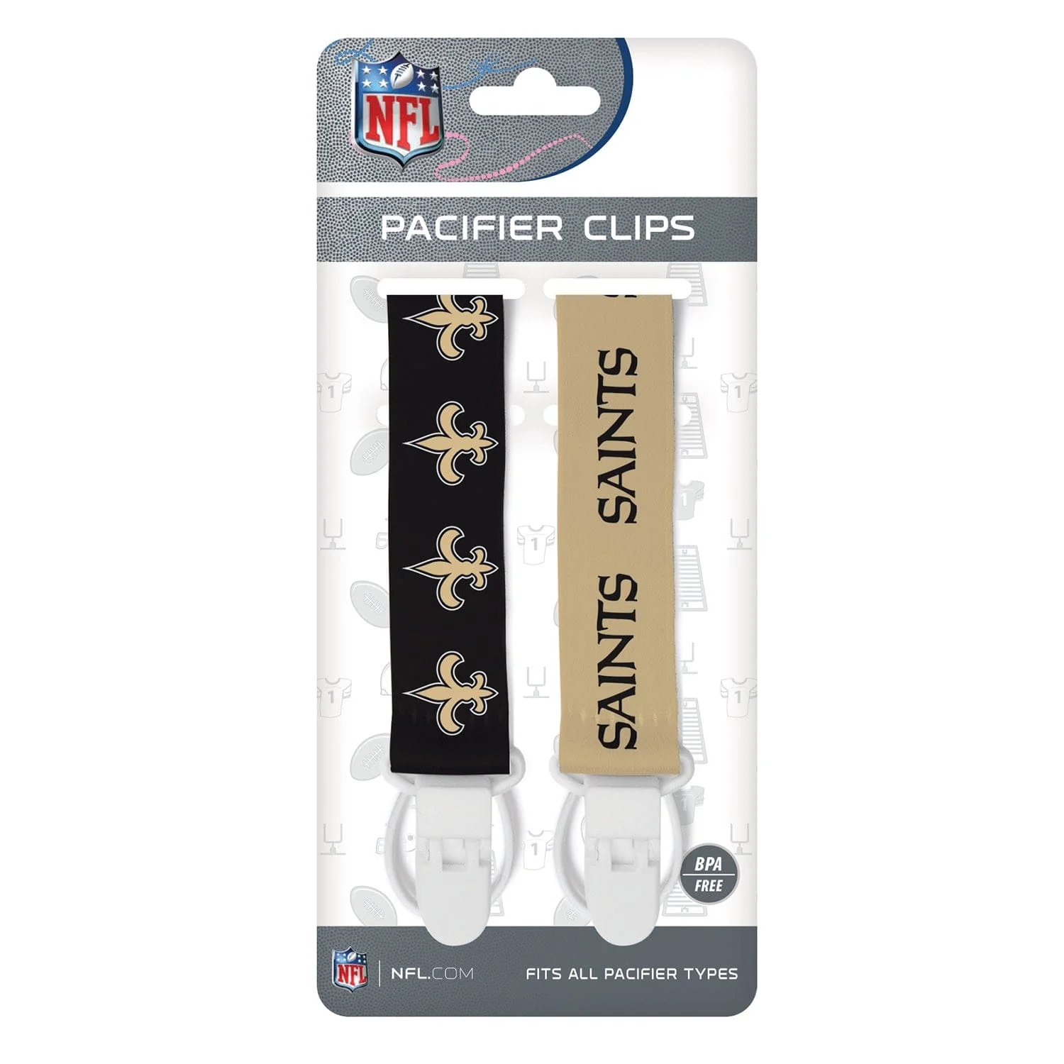 New Orleans Saints - Pacifier Clip 2-Pack - Image 2