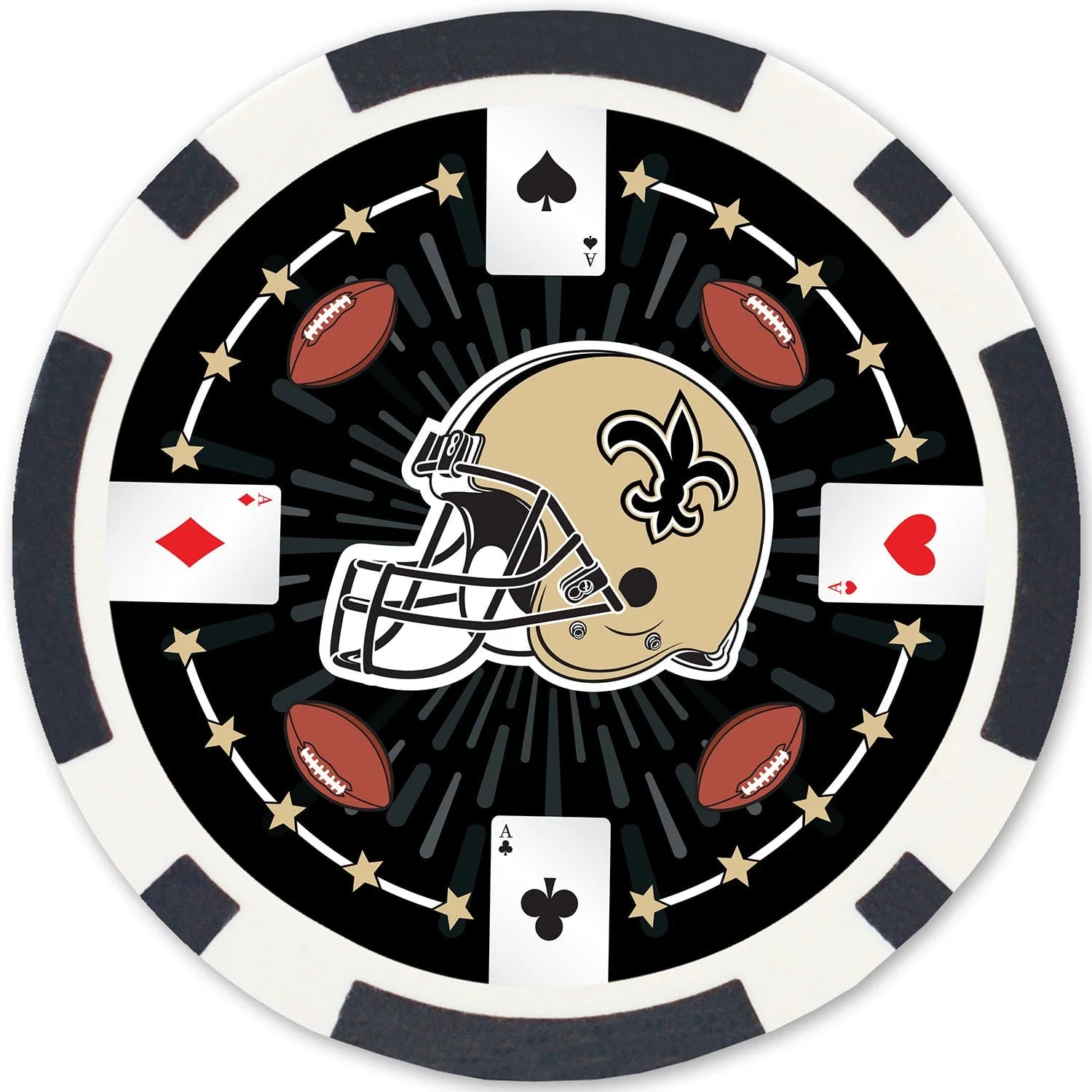 New Orleans Saints 100 Piece Poker Chips - Image 3
