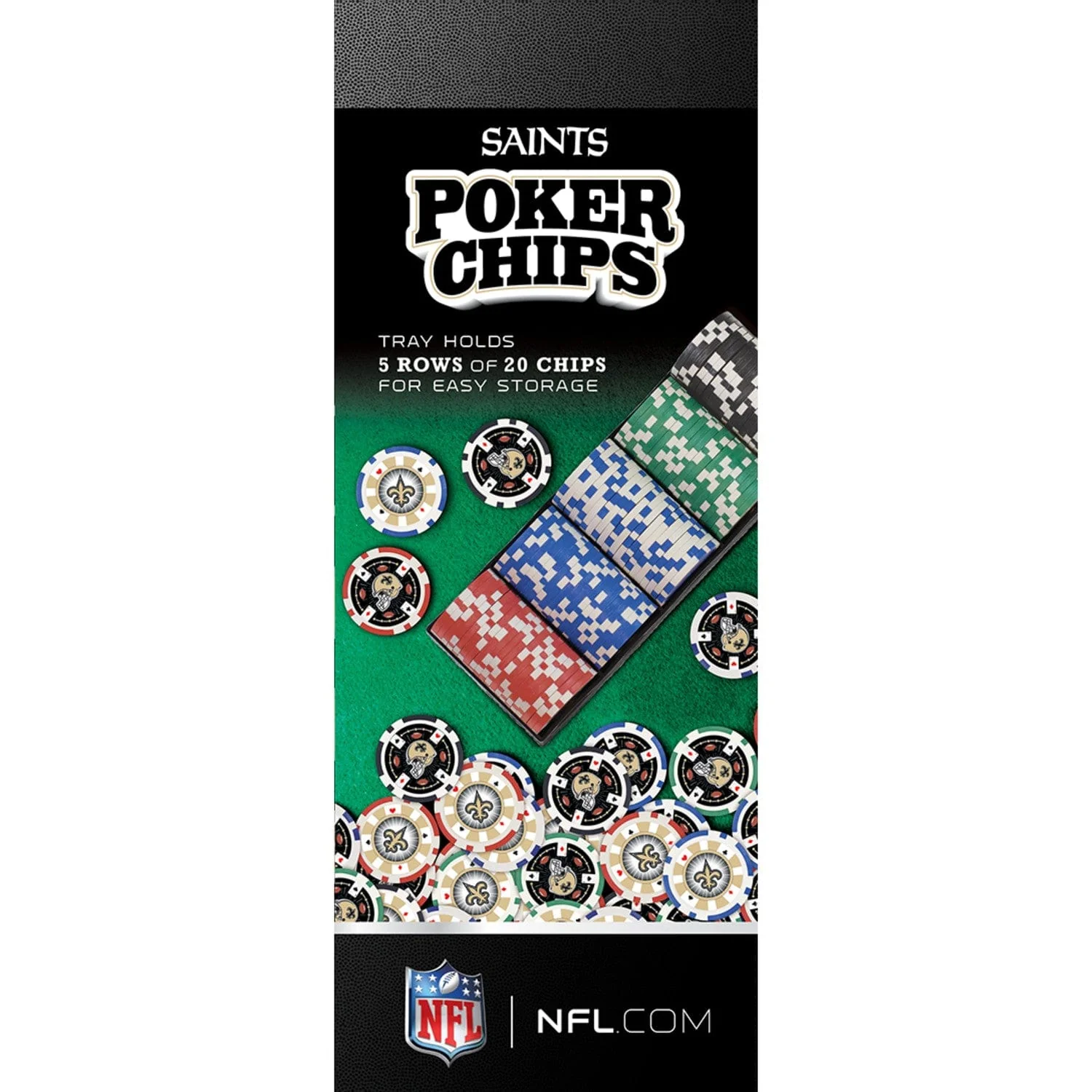 New Orleans Saints 100 Piece Poker Chips - Image 4