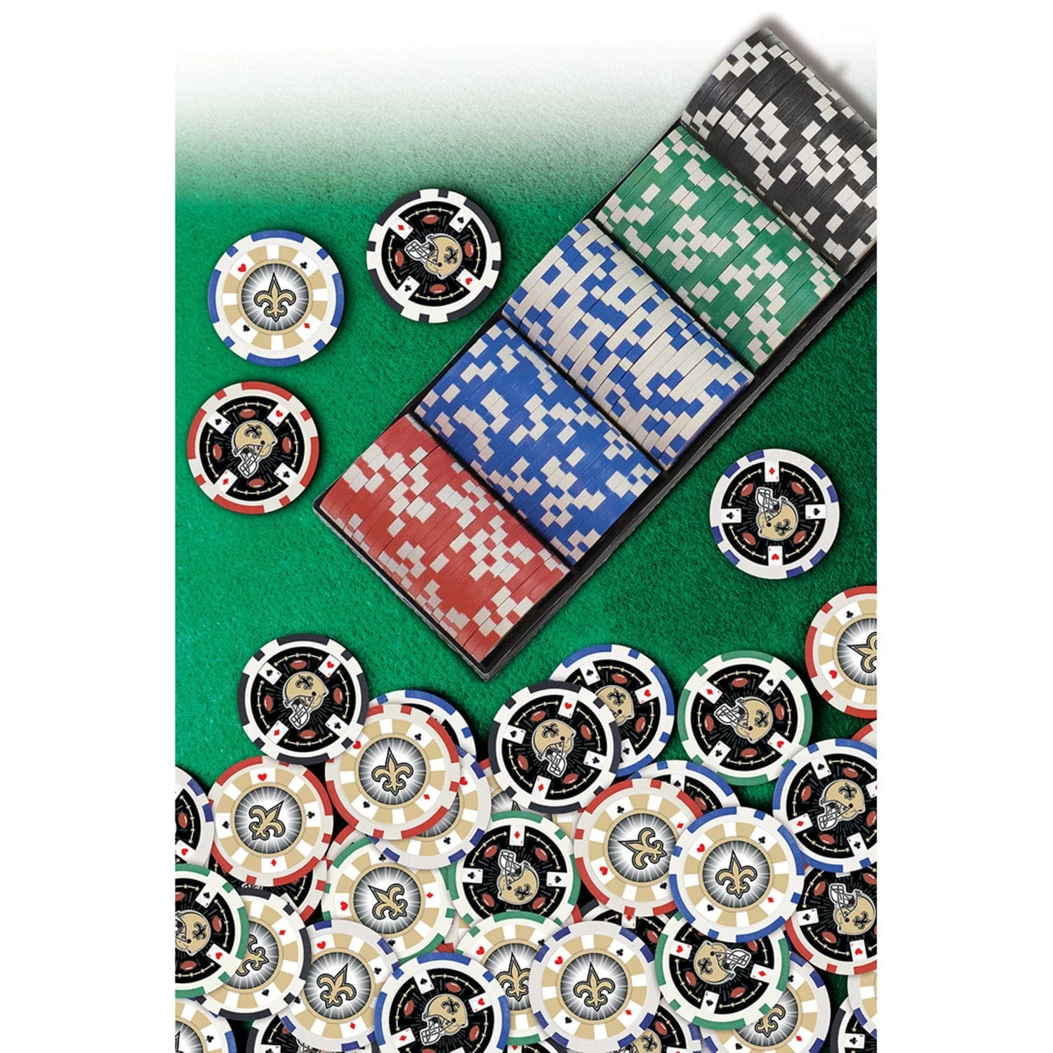 New Orleans Saints 100 Piece Poker Chips - Image 5