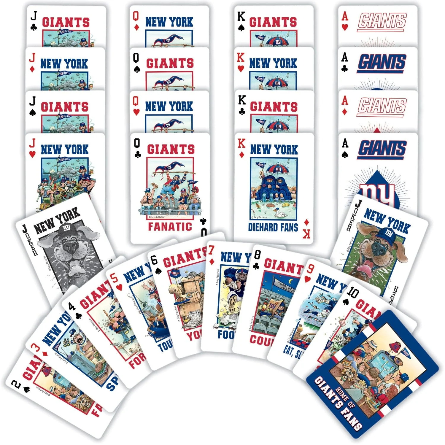 New York Giants Fan Deck Playing Cards - 54 Card Deck - Image 2