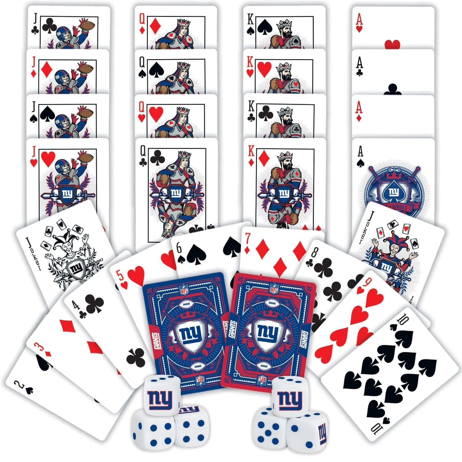 New York Giants - 2-Pack Playing Cards & Dice Set - Image 2