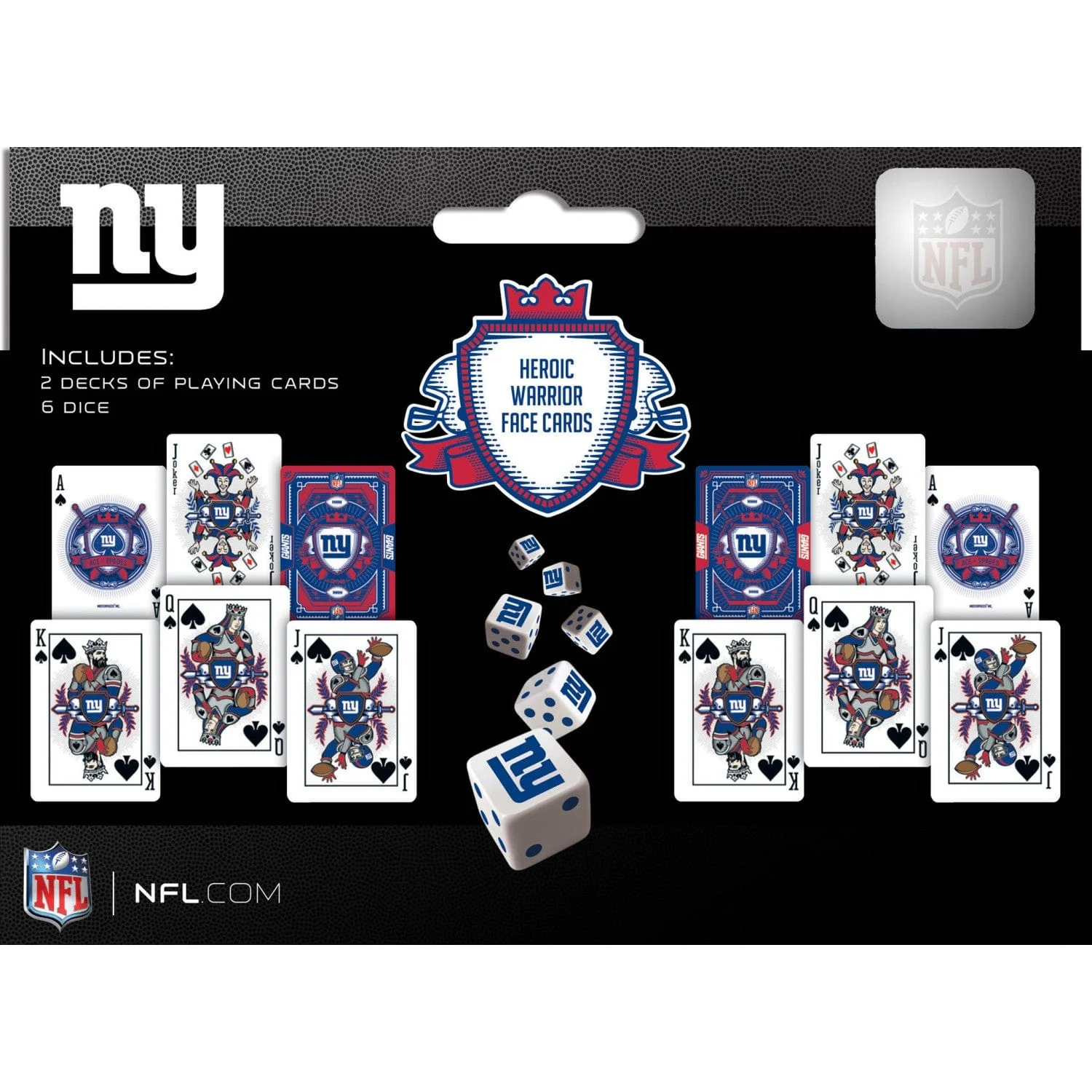 New York Giants - 2-Pack Playing Cards & Dice Set - Image 3