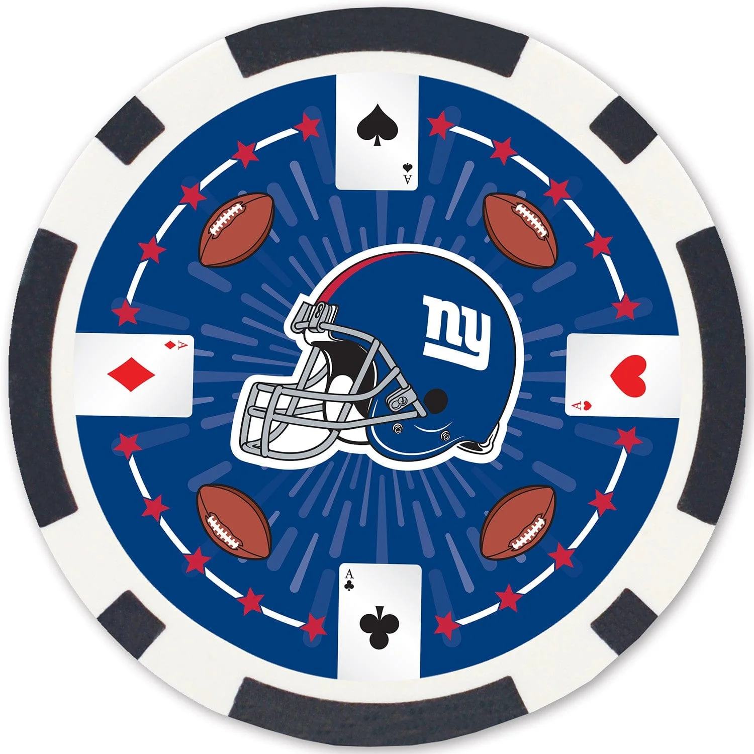 New York Giants 100 Piece Poker Chips - Image 3