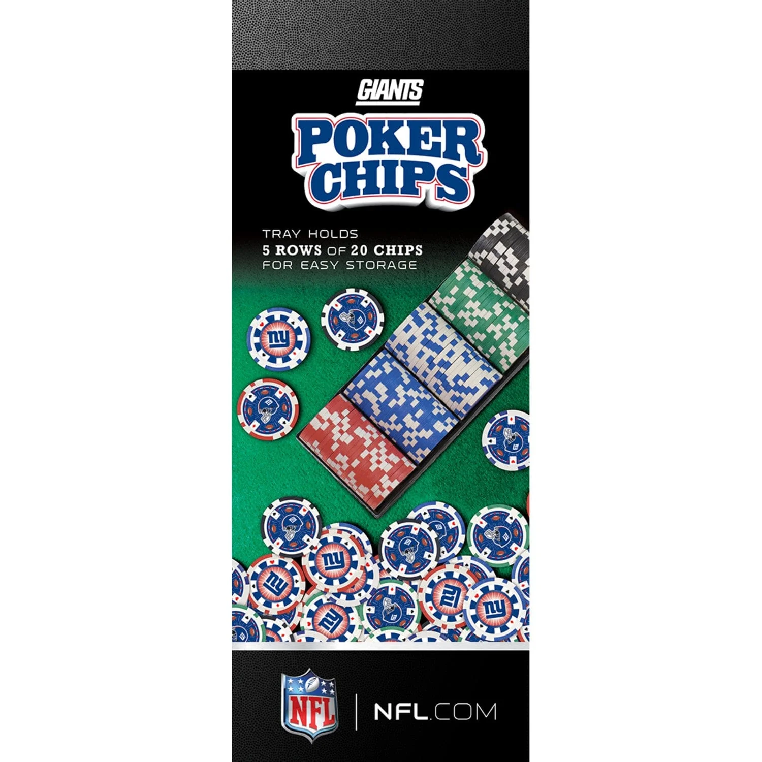 New York Giants 100 Piece Poker Chips - Image 4
