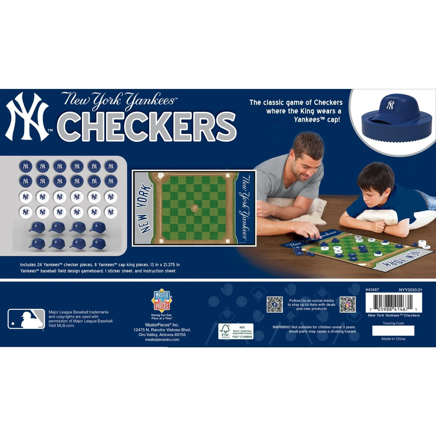 New York Yankees Checkers Board Game - Image 3