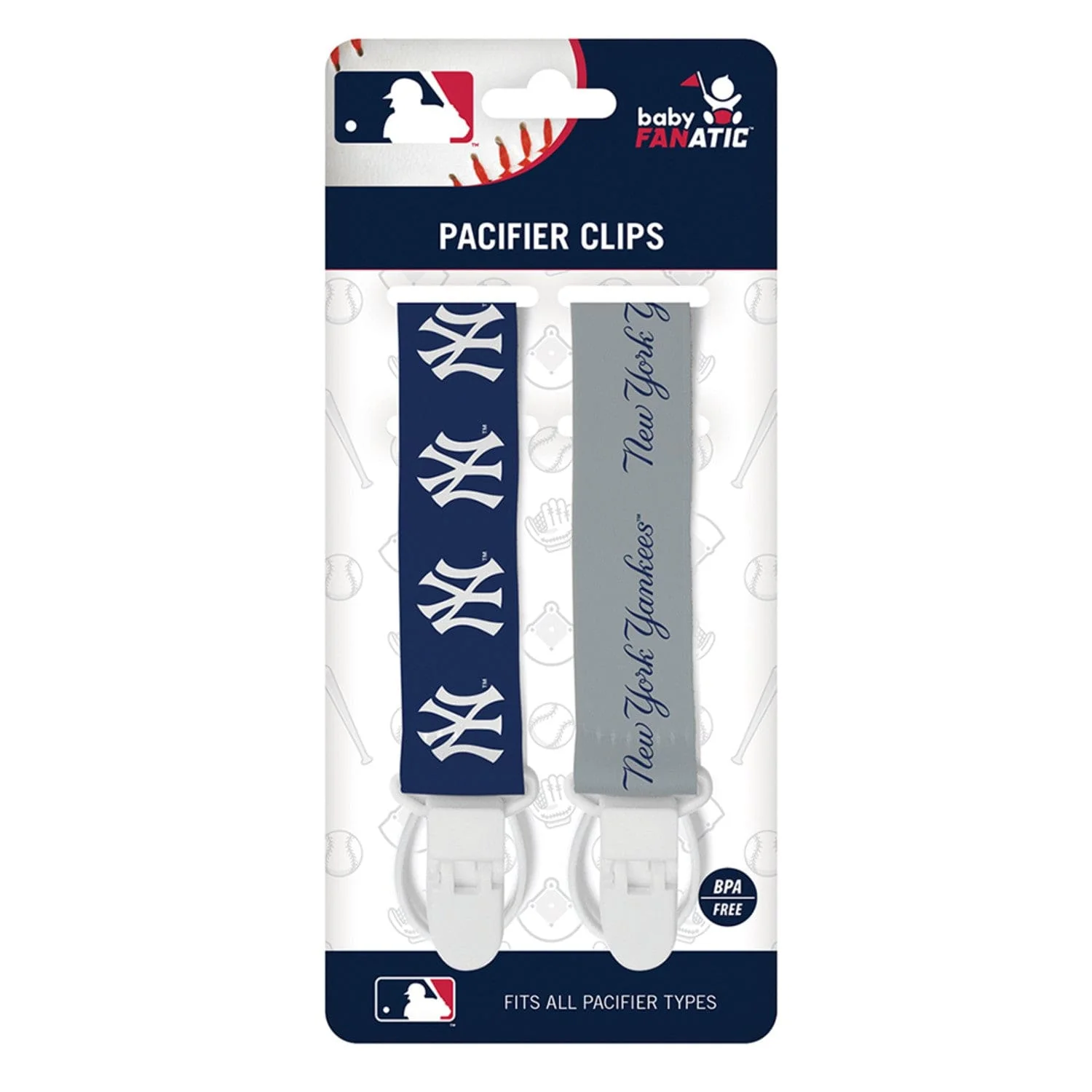 New York Yankees - Pacifier Clip 2-Pack - Image 2
