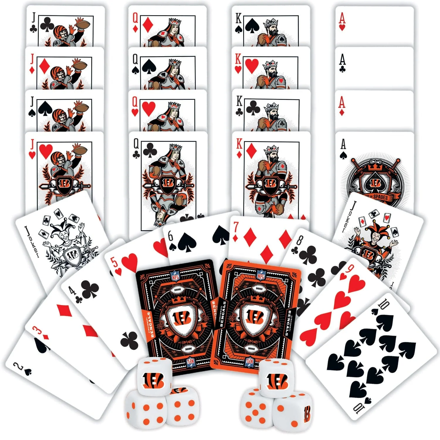 Cincinnati Bengals - 2-Pack Playing Cards & Dice Set - Image 2