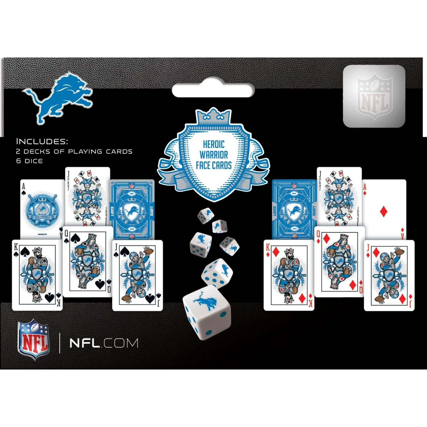 Detroit Lions - 2-Pack Playing Cards & Dice Set - Image 3