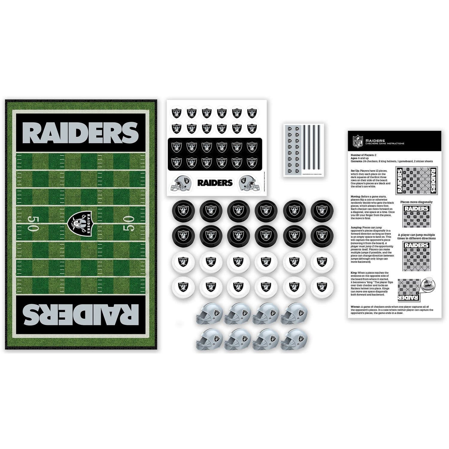 Las Vegas Raiders Checkers Board Game - Image 2