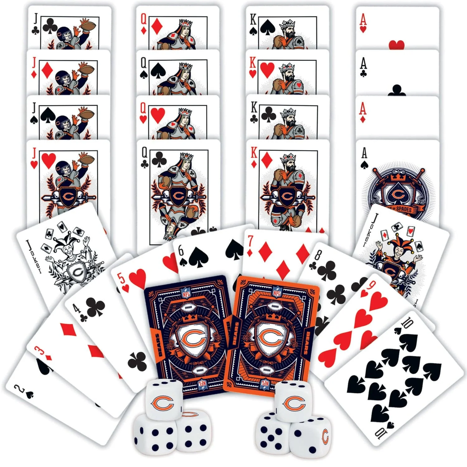 Chicago Bears - 2-Pack Playing Cards & Dice Set - Image 2