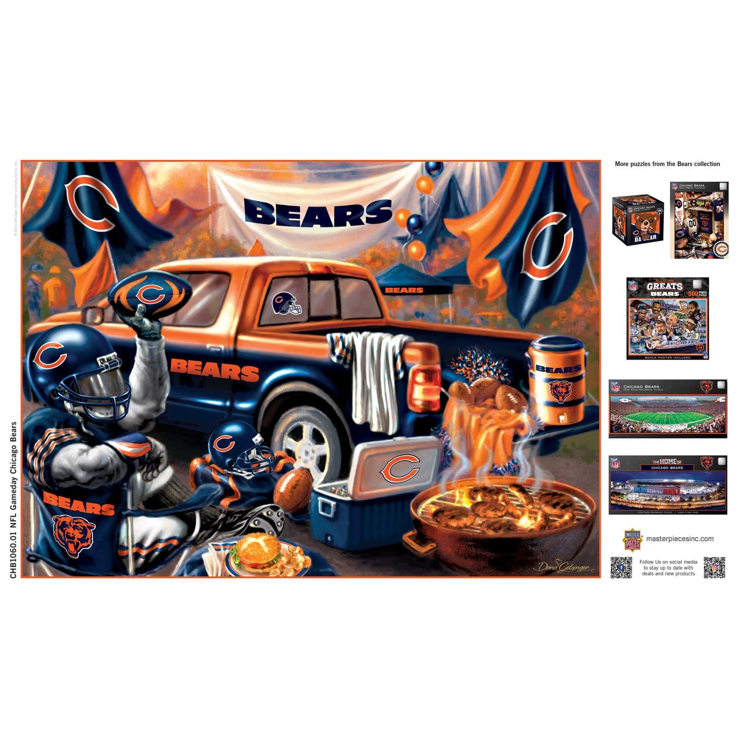 Chicago Bears - Gameday 1000 Piece Jigsaw Puzzle - Image 4