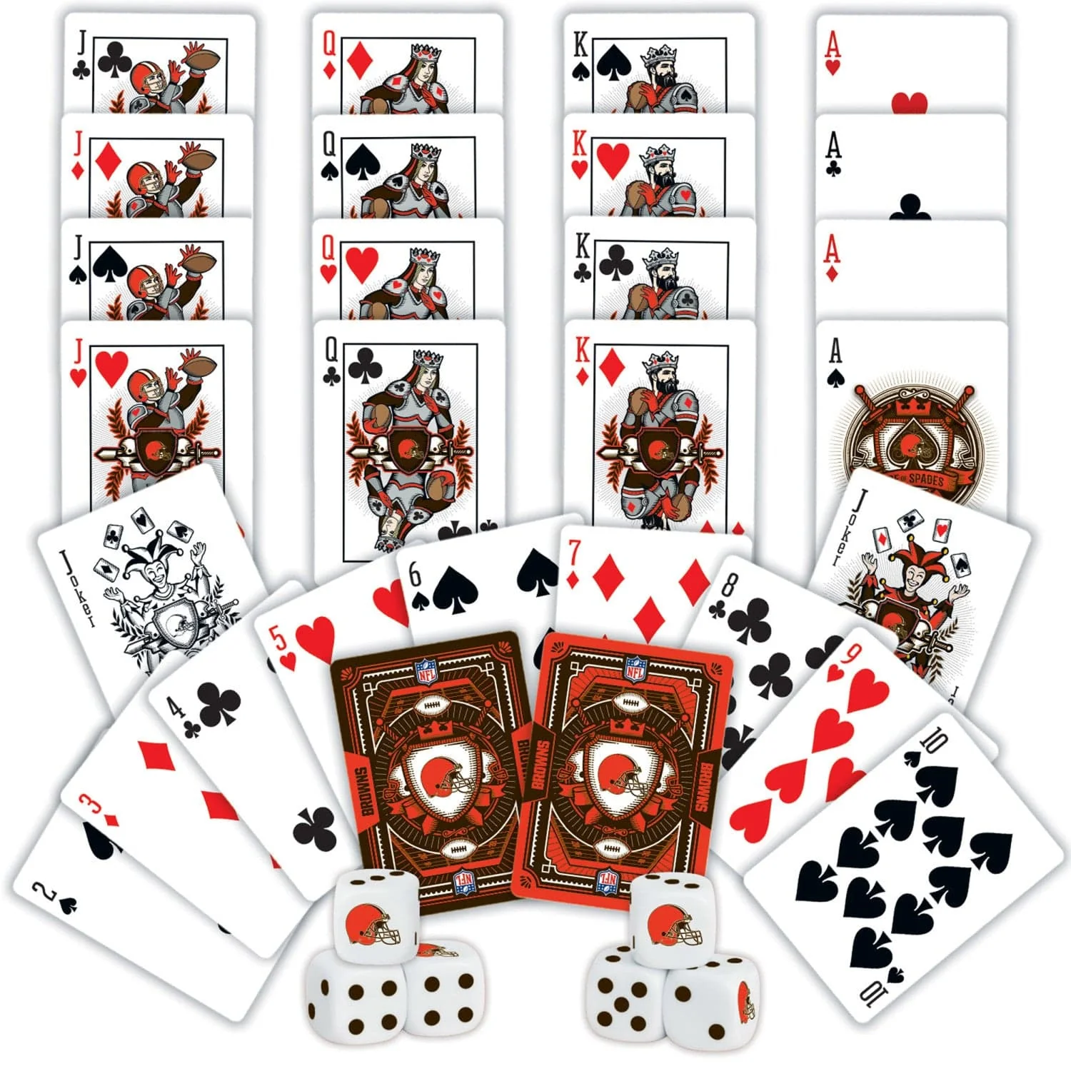 Cleveland Browns - 2-Pack Playing Cards & Dice Set - Image 2