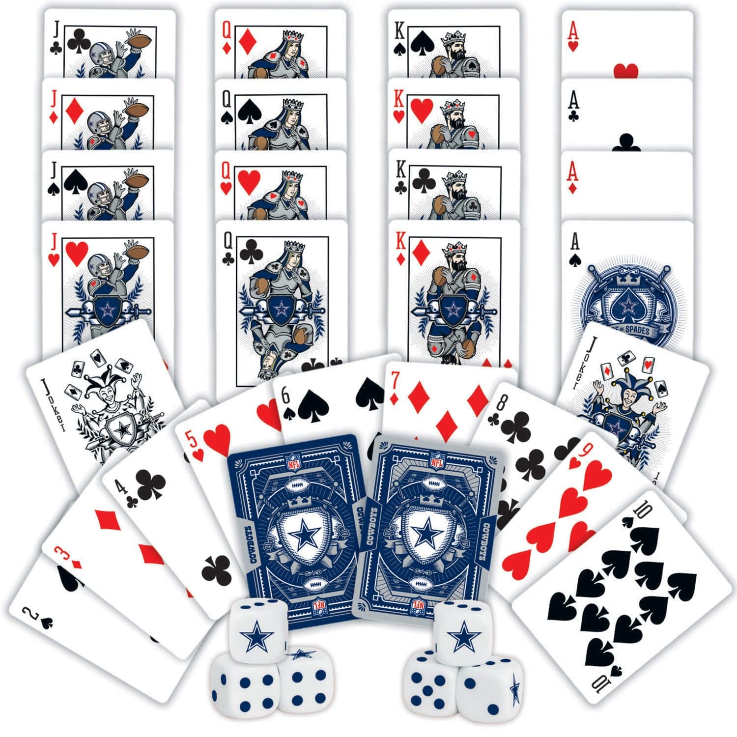 Dallas Cowboys - 2-Pack Playing Cards & Dice Set - Image 2