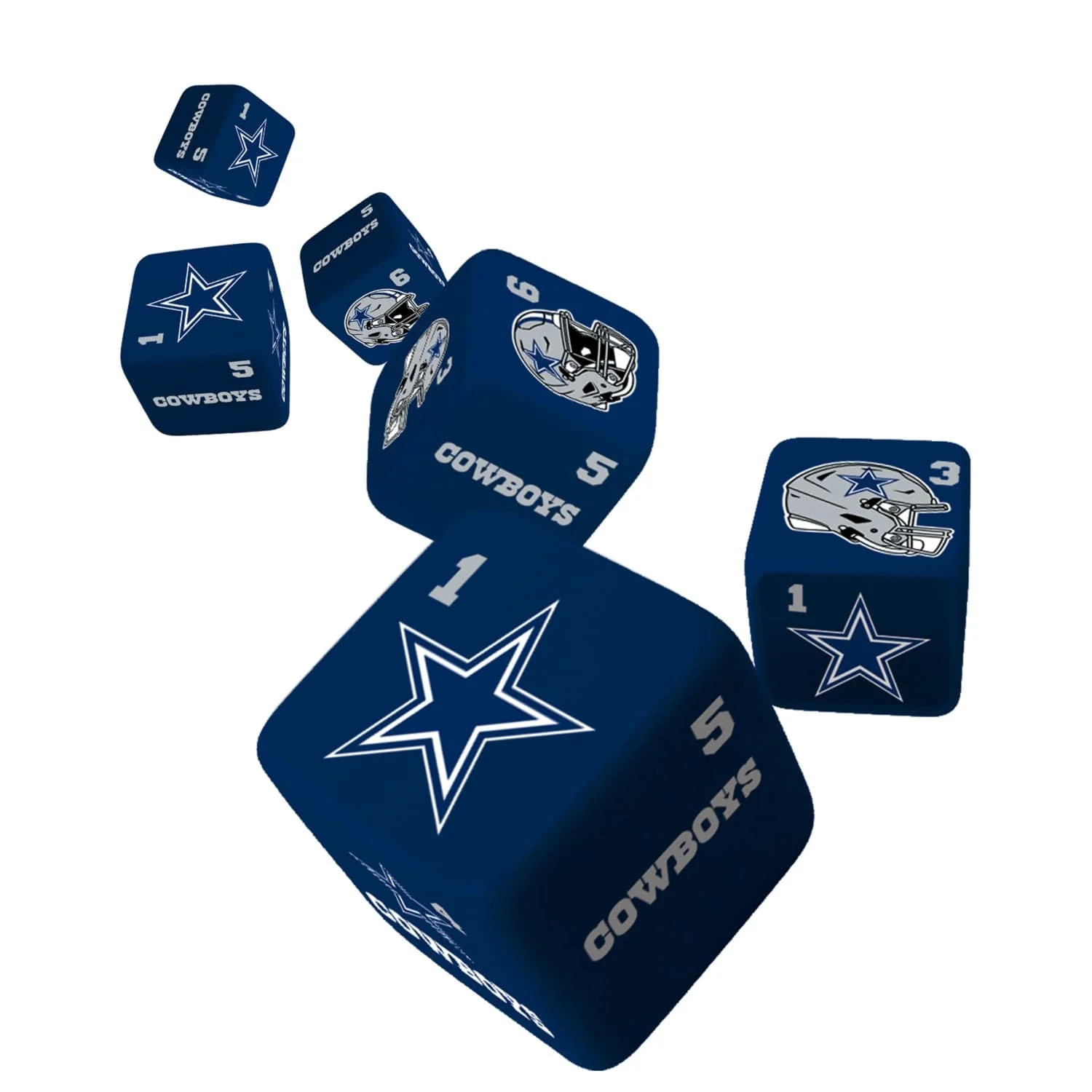 Dallas Cowboys Dice Set - 19mm - Image 2