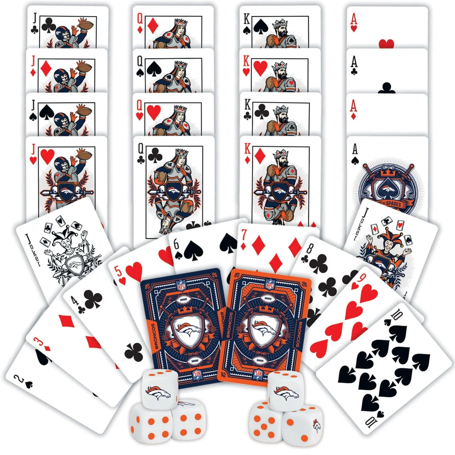 Denver Broncos - 2-Pack Playing Cards & Dice Set - Image 2