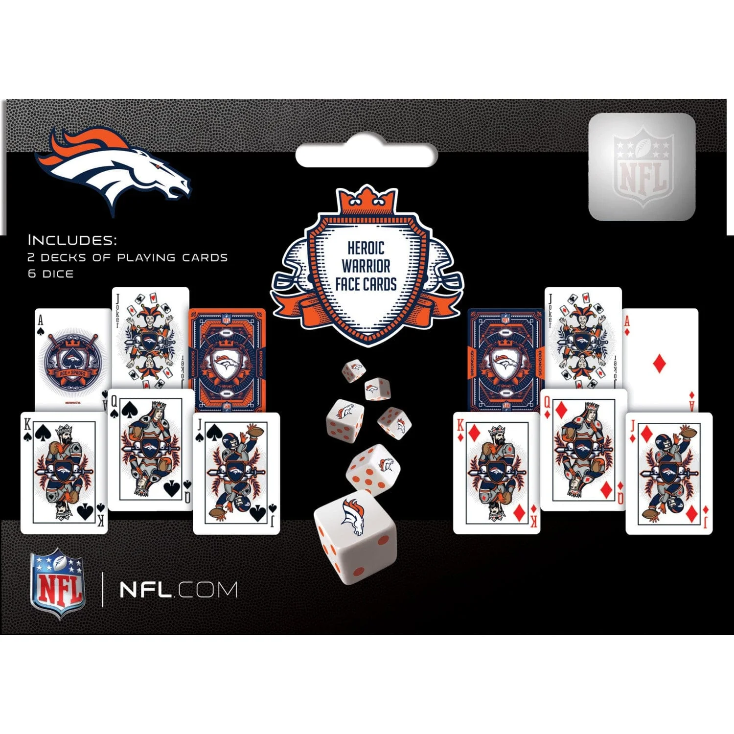 Denver Broncos - 2-Pack Playing Cards & Dice Set - Image 3