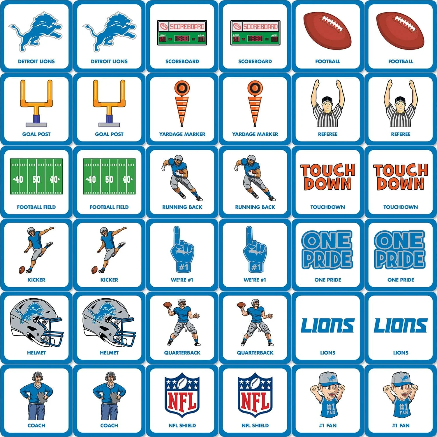 Detroit Lions Matching Game - Image 2
