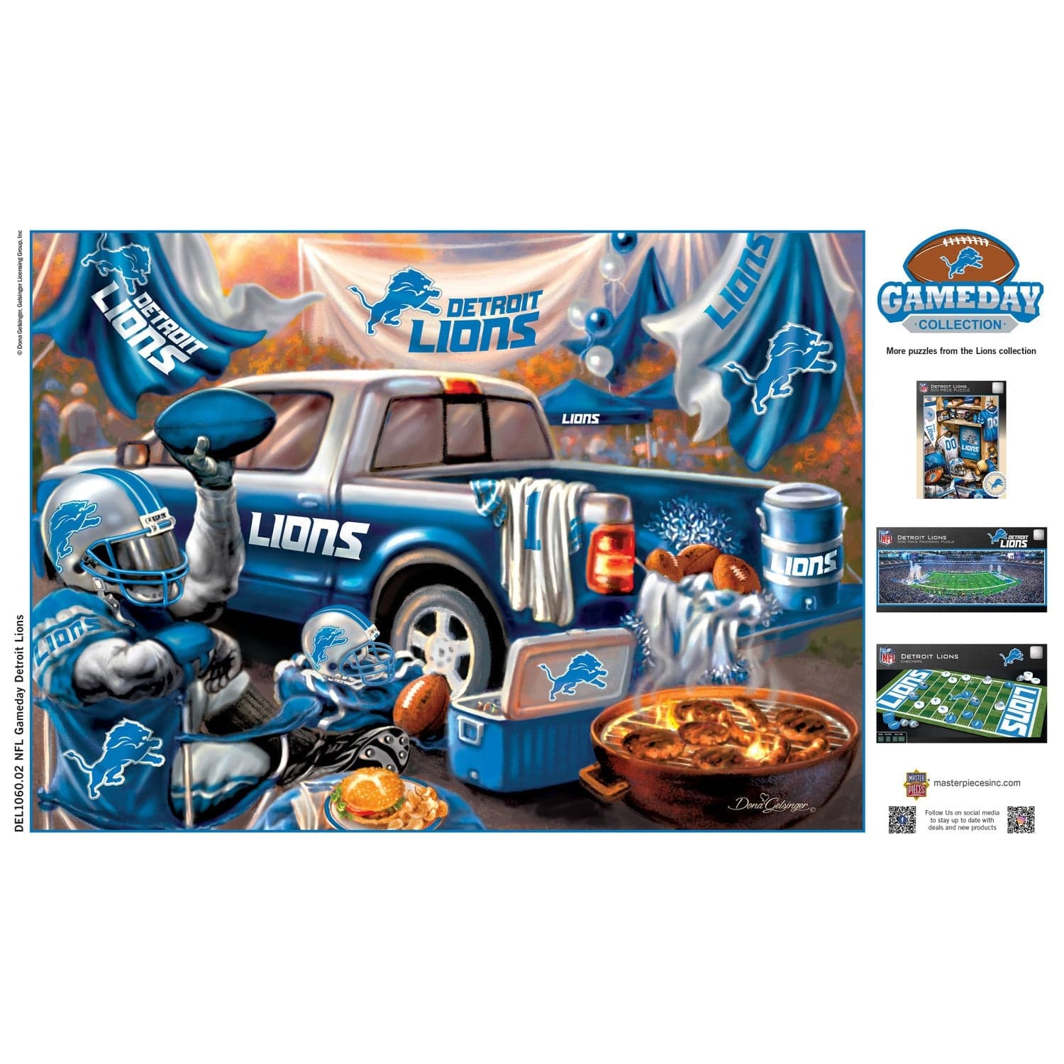 Detroit Lions - Gameday 1000 Piece Jigsaw Puzzle - Image 4