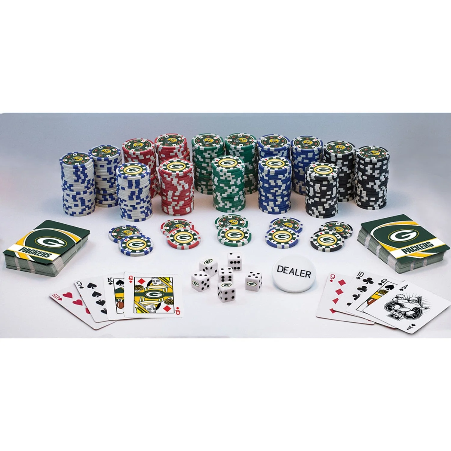 Green Bay Packers 300 Piece Poker Set - Image 2