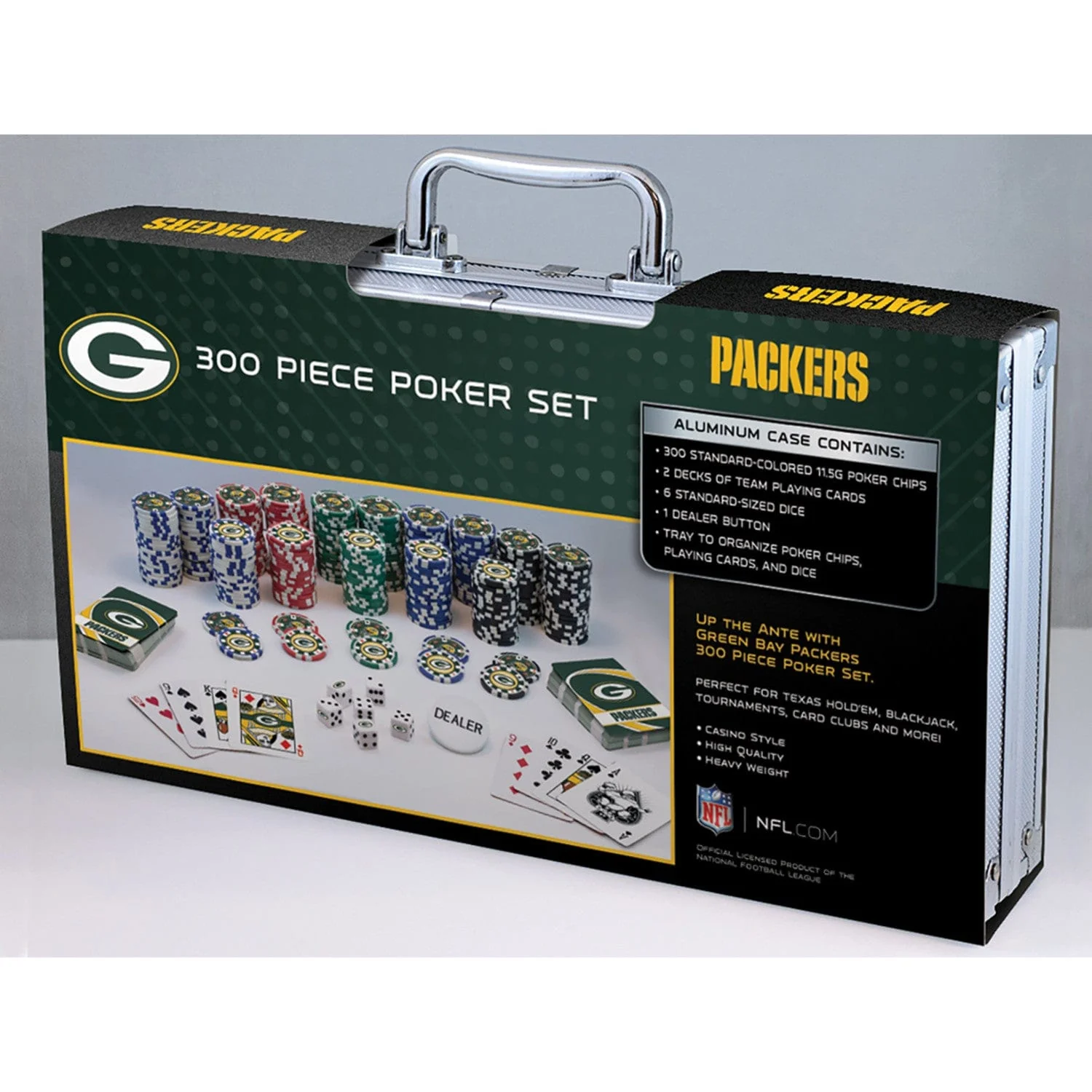 Green Bay Packers 300 Piece Poker Set - Image 4