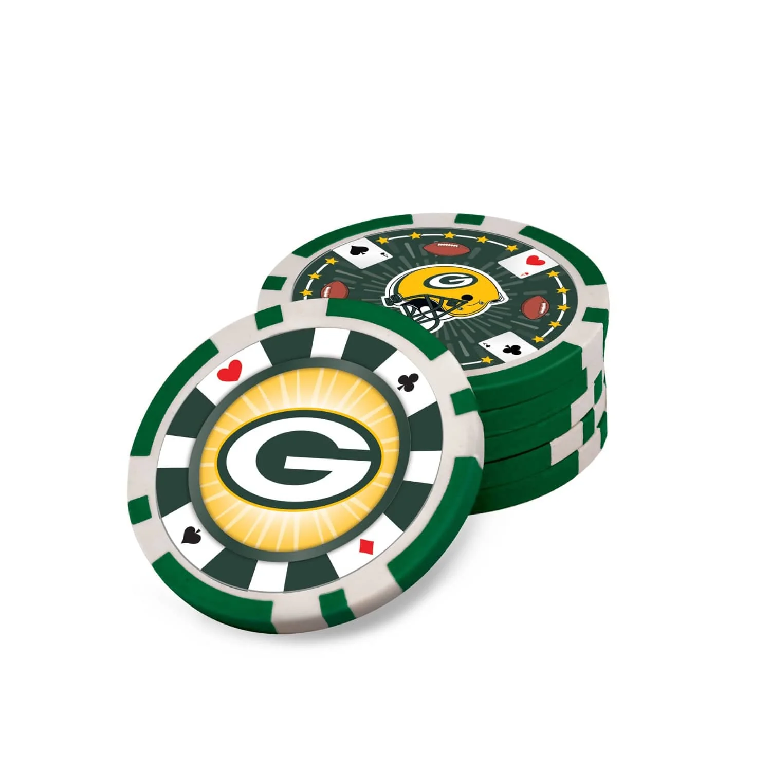 Green Bay Packers 300 Piece Poker Set - Image 5