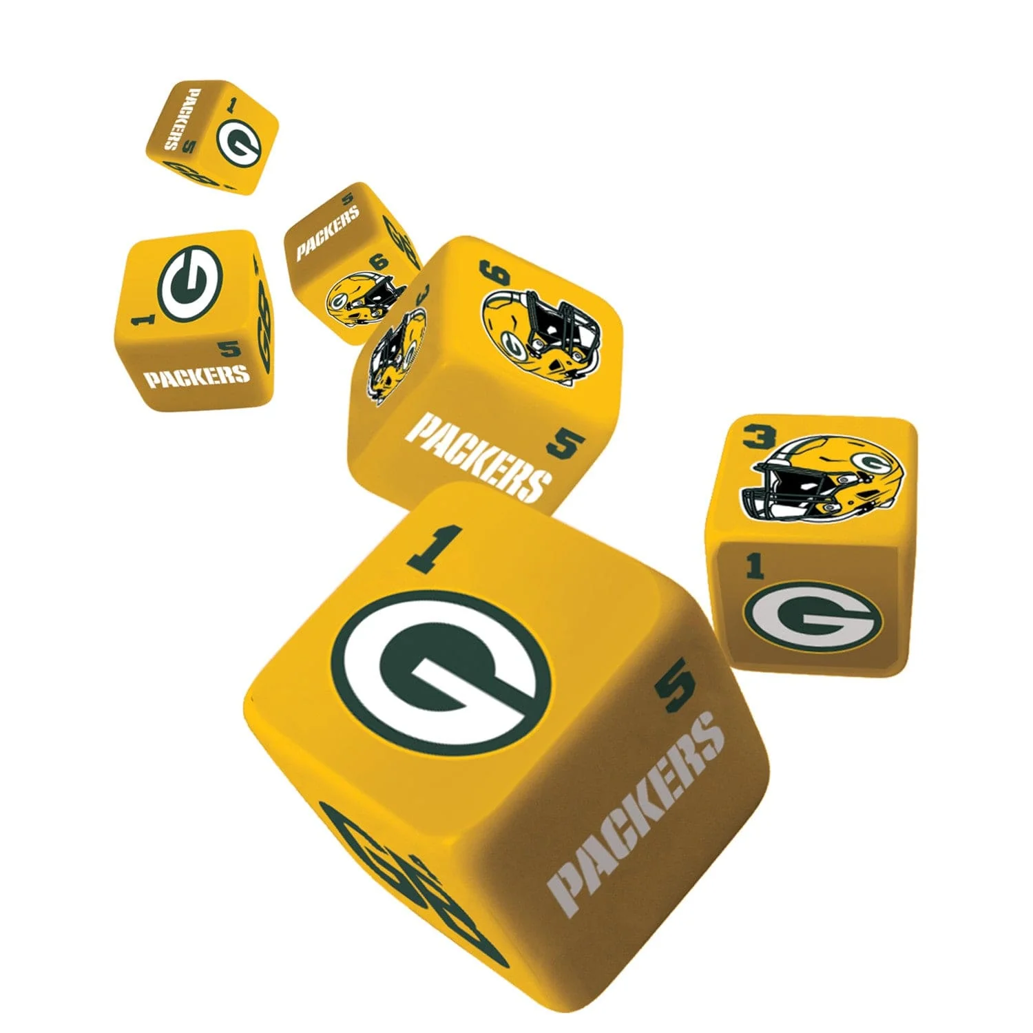 Green Bay Packers Dice Set - 19mm - Image 2