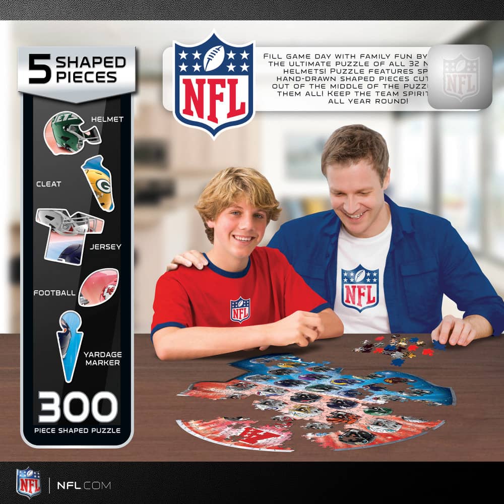NFL - Teams Helmet 300 Piece Shaped Jigsaw Puzzle - Image 3