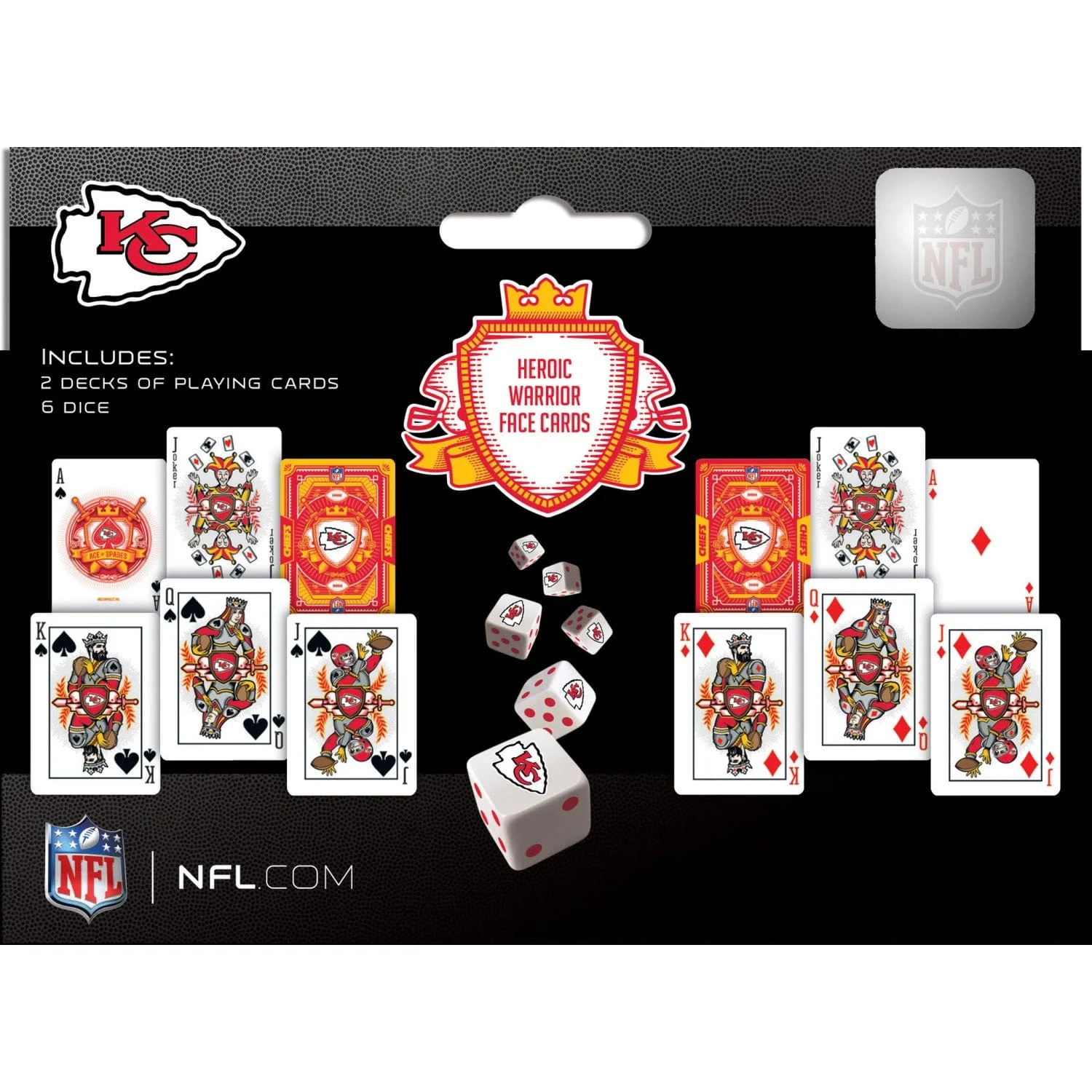 Kansas City Chiefs - 2-Pack Playing Cards & Dice Set - Image 3