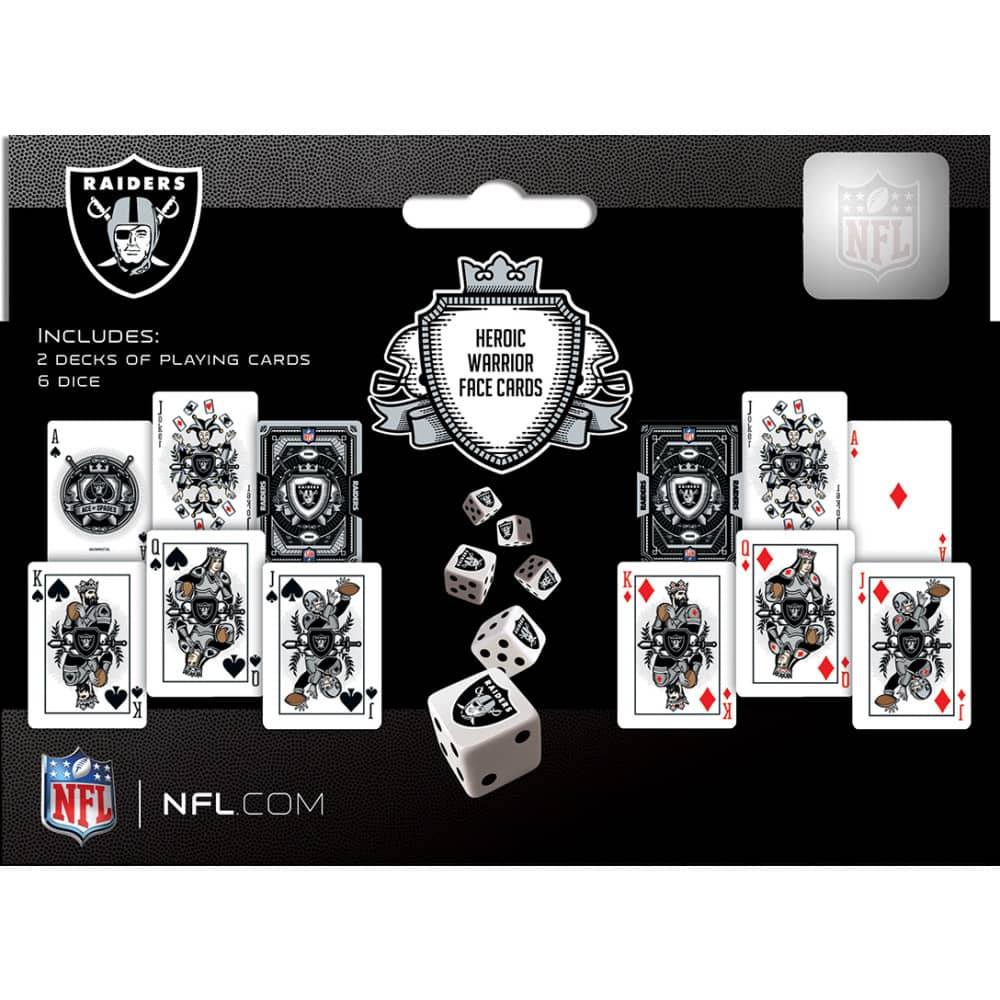 Las Vegas Raiders - 2-Pack Playing Cards & Dice Set - Image 3