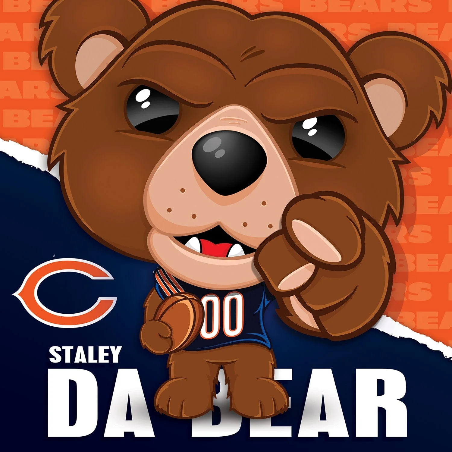 Chicago Bears - NFL Mascot 100 Piece Jigsaw Puzzle - Image 2