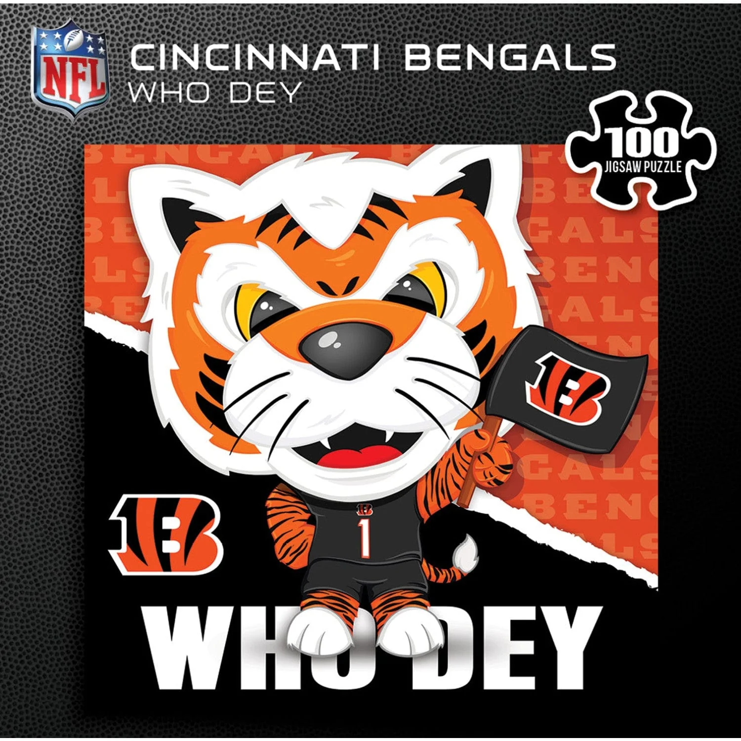 Cincinnati Bengals - NFL Mascot 100 Piece Jigsaw Puzzle - Image 3