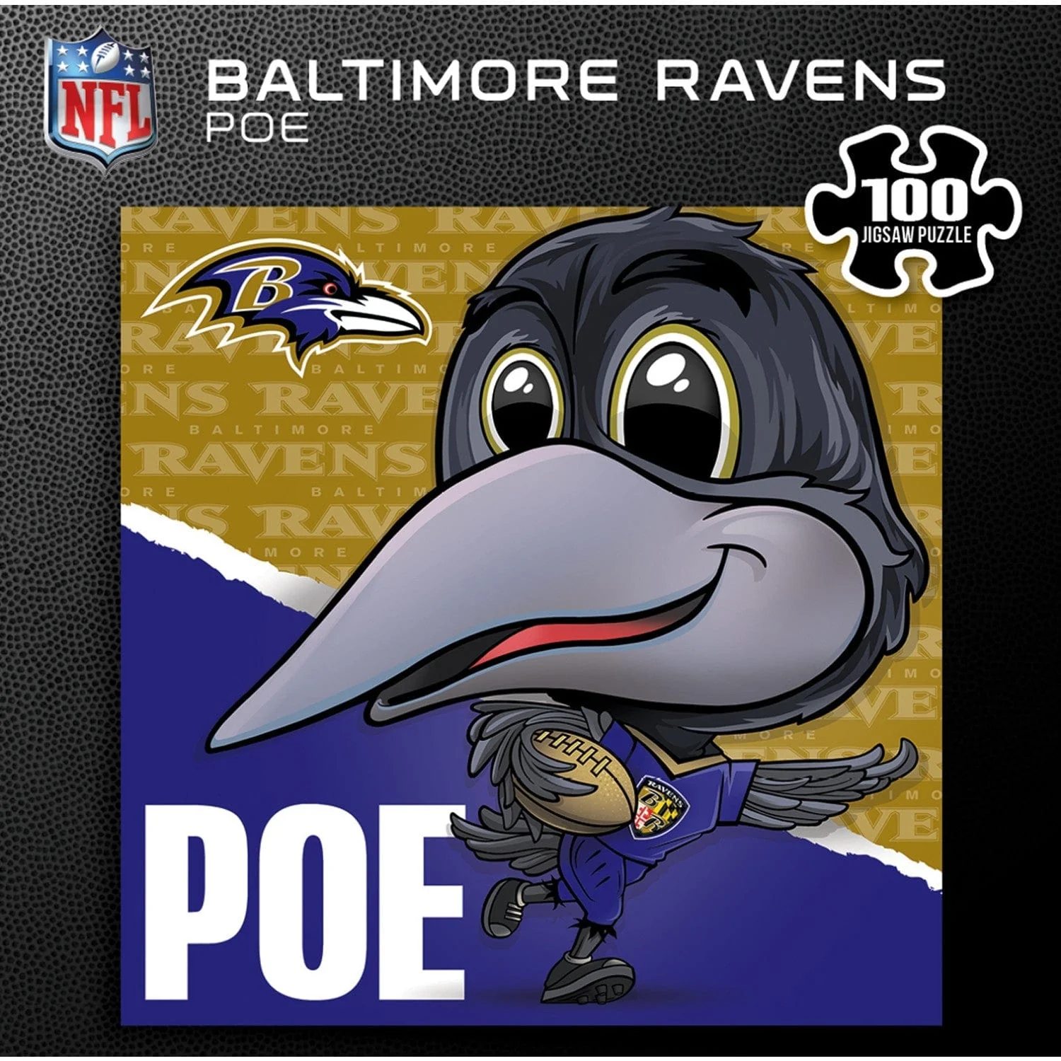 Baltimore Ravens - NFL Mascot 100 Piece Jigsaw Puzzle - Image 3
