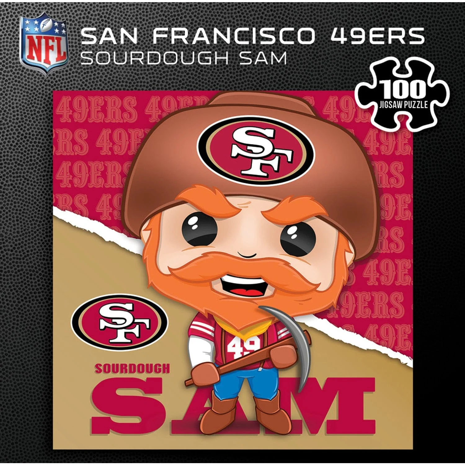 San Francisco 49ers - NFL Mascot 100 Piece Jigsaw Puzzle - Image 3