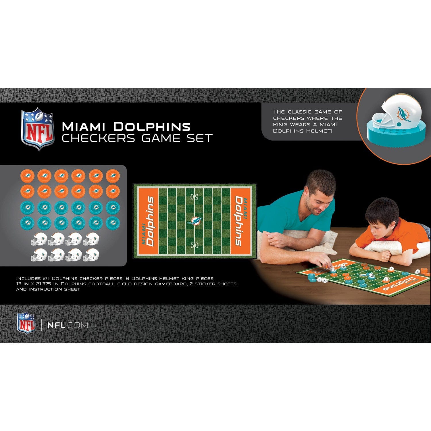 Miami Dolphins Checkers Board Game - Image 3