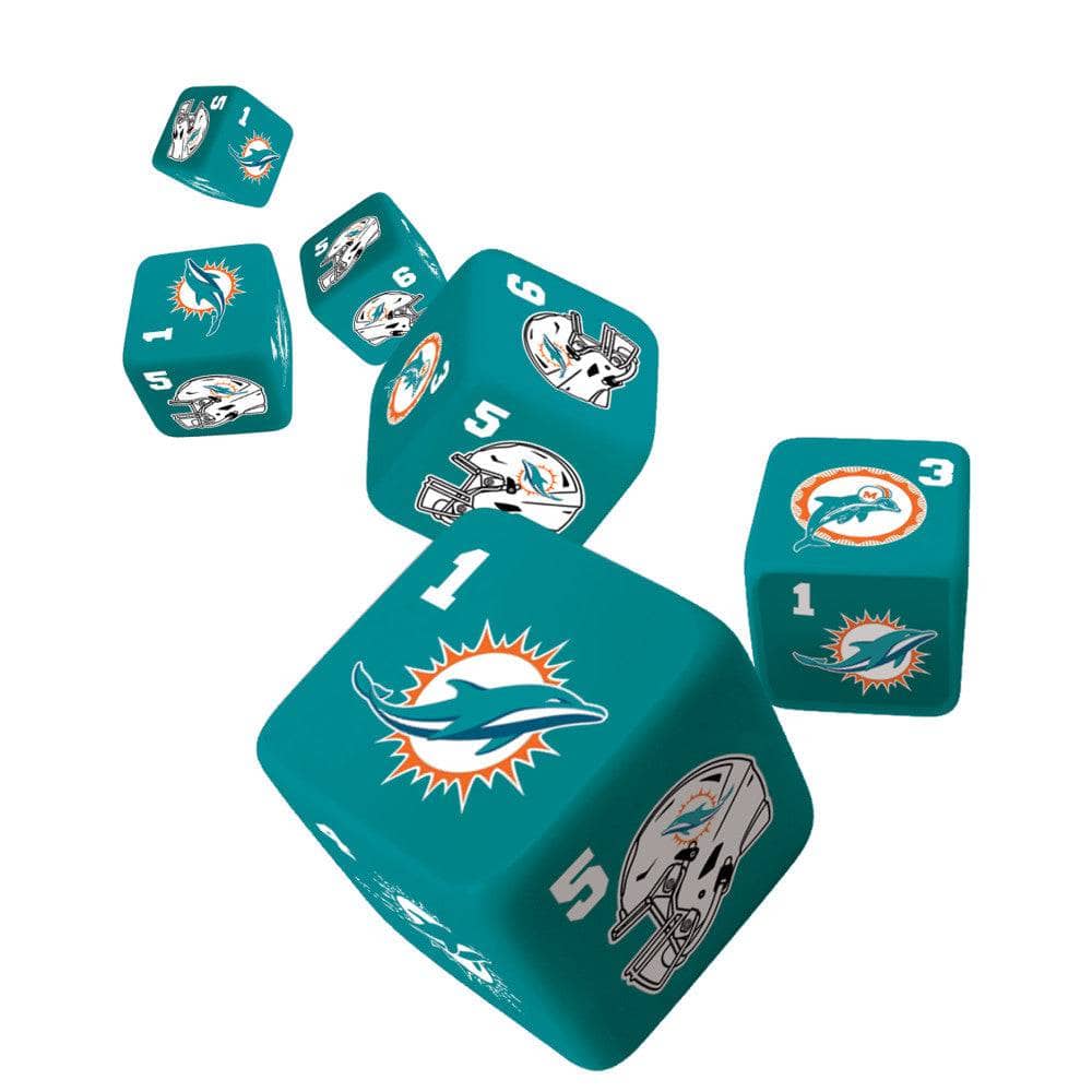 Miami Dolphins Dice Set - 19mm - Image 2