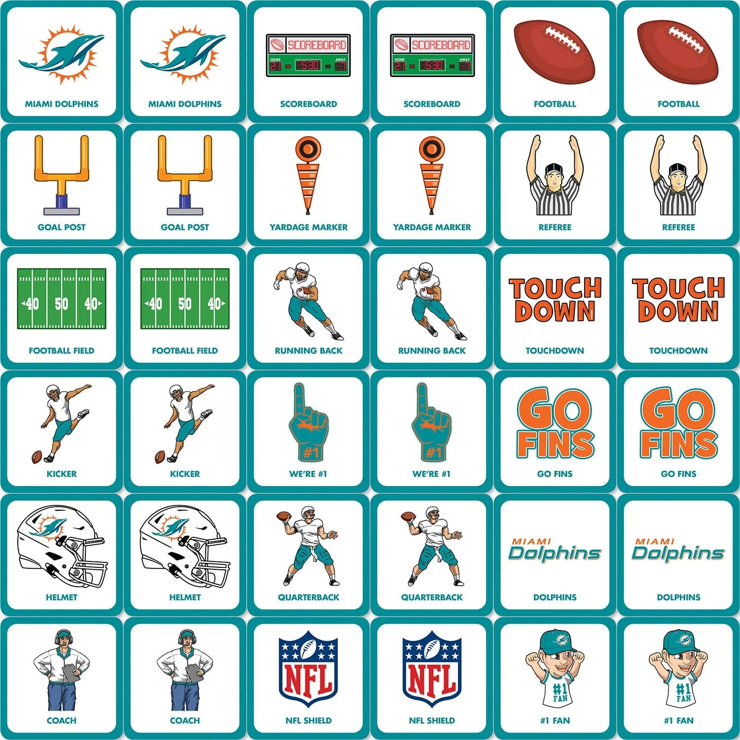 Miami Dolphins Matching Game - Image 2