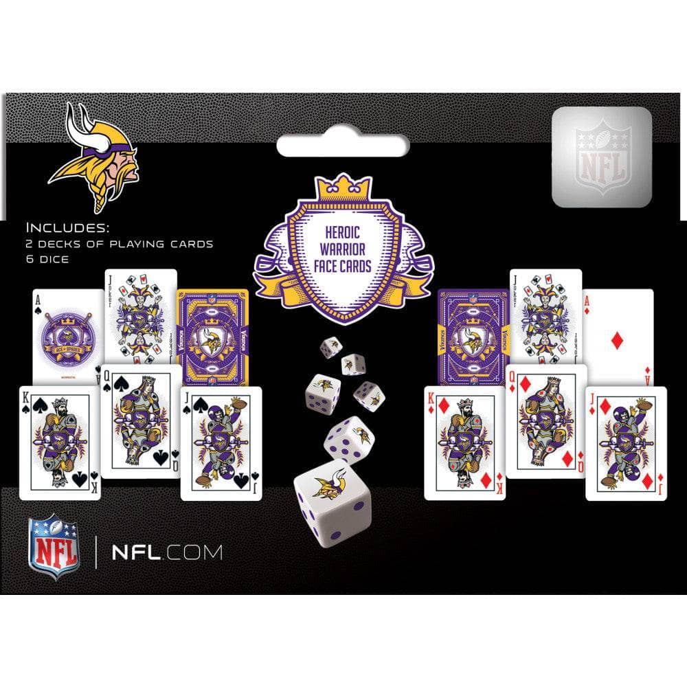 Minnesota Vikings - 2-Pack Playing Cards & Dice Set - Image 3