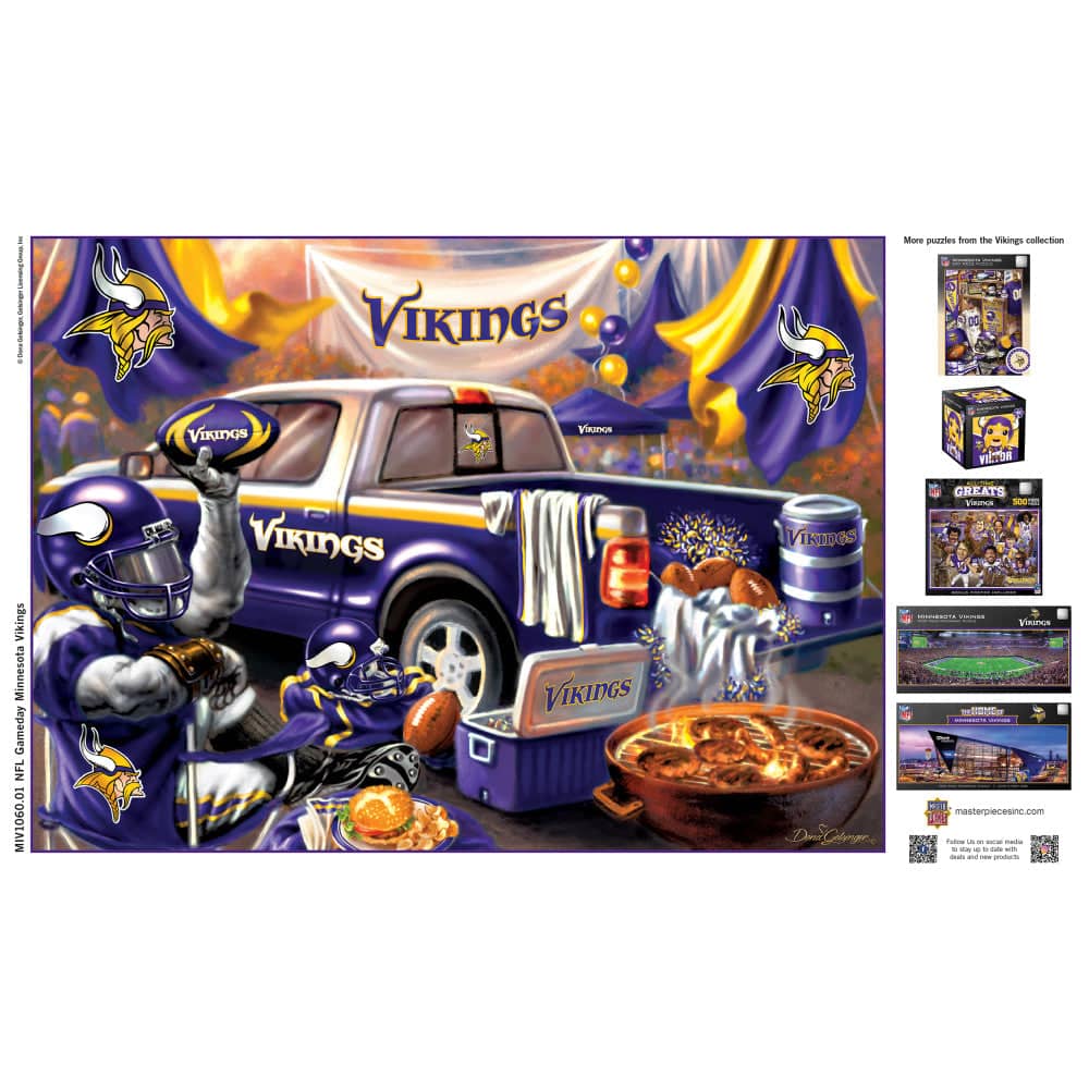Minnesota Vikings - Gameday 1000 Piece Jigsaw Puzzle - Image 4