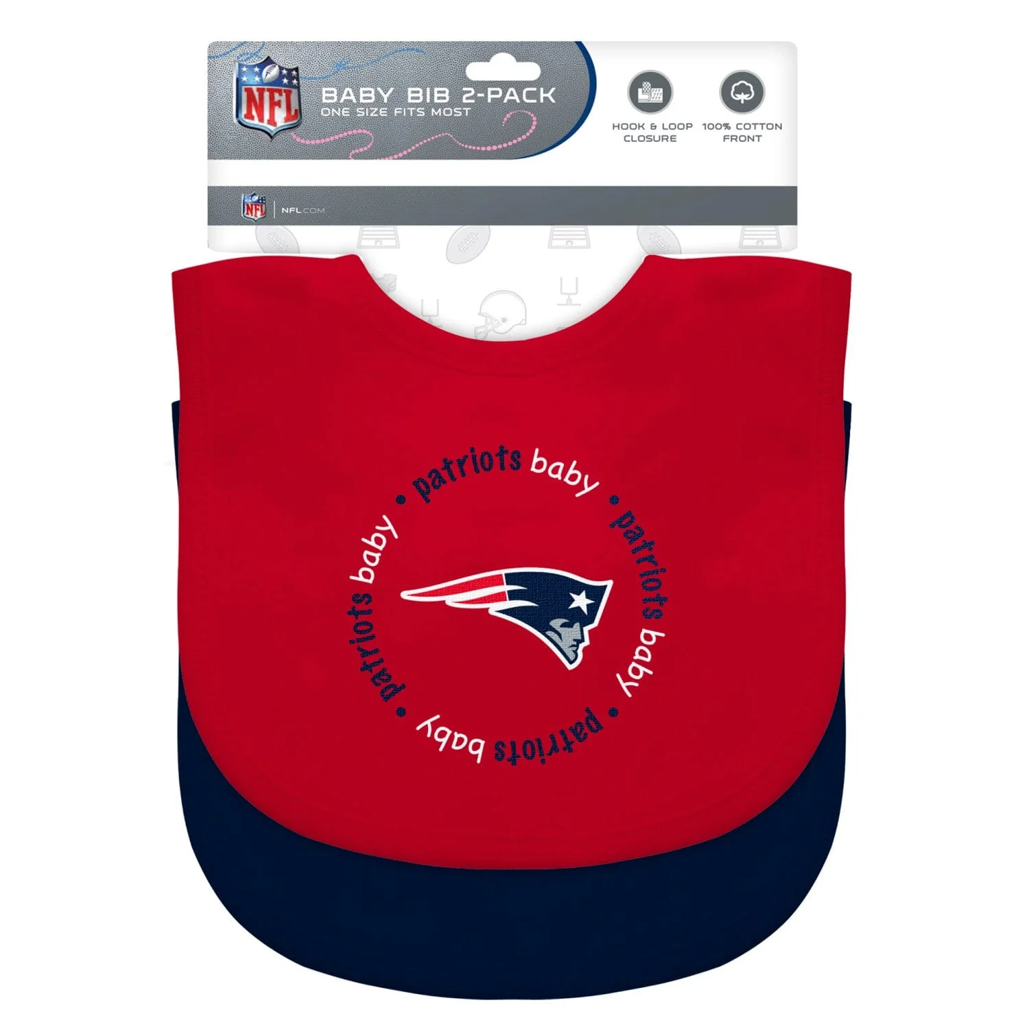 New England Patriots - Baby Bibs 2-Pack - Red & Navy - Image 2