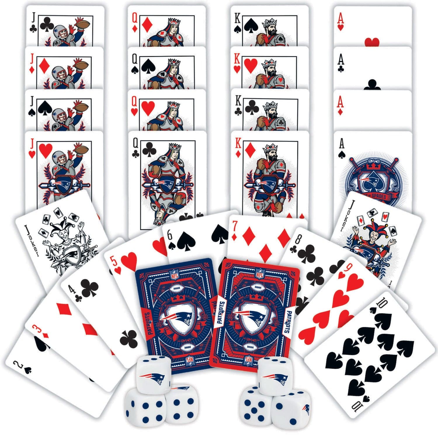 New England Patriots - 2-Pack Playing Cards & Dice Set - Image 2