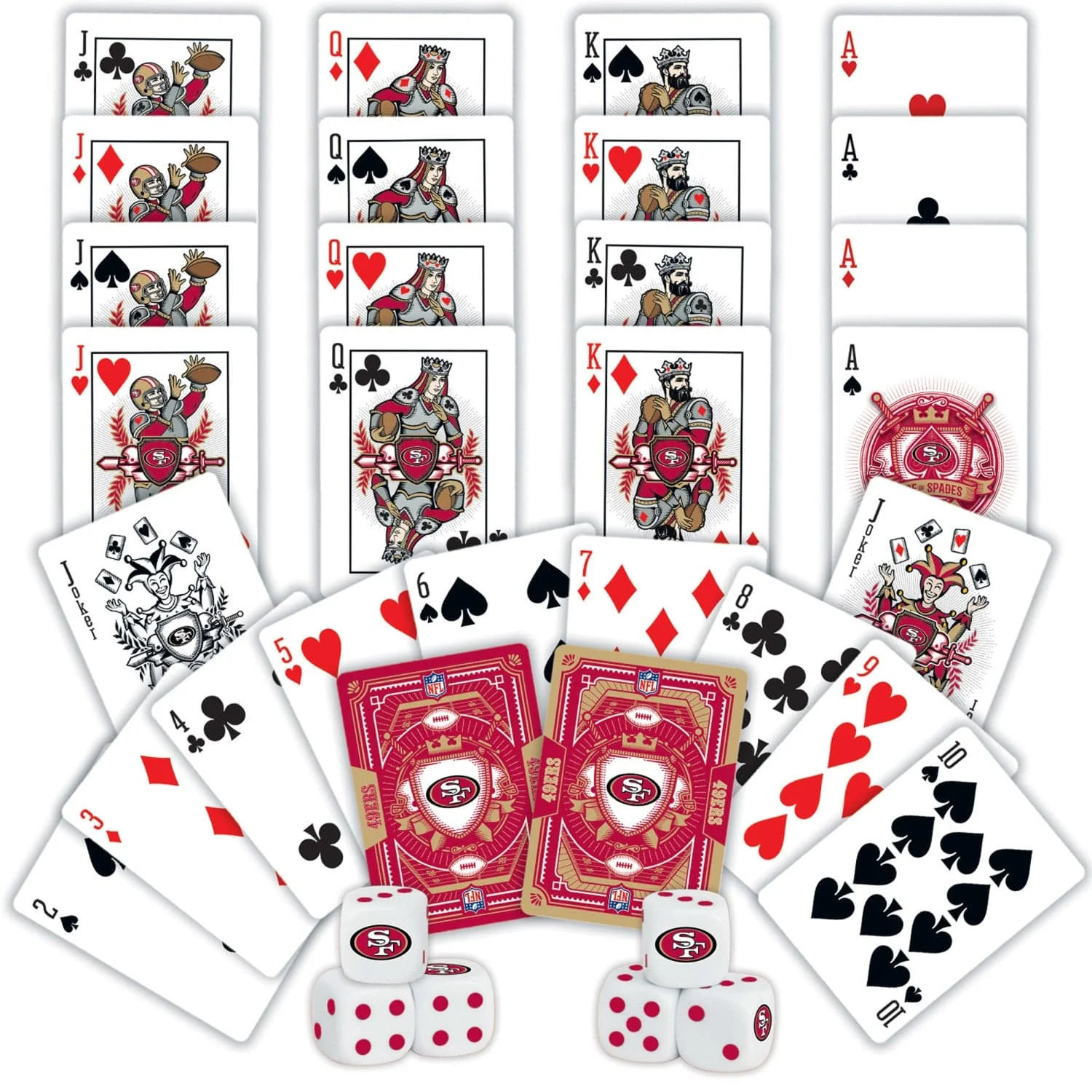 San Francisco 49ers - 2-Pack Playing Cards & Dice Set - Image 2