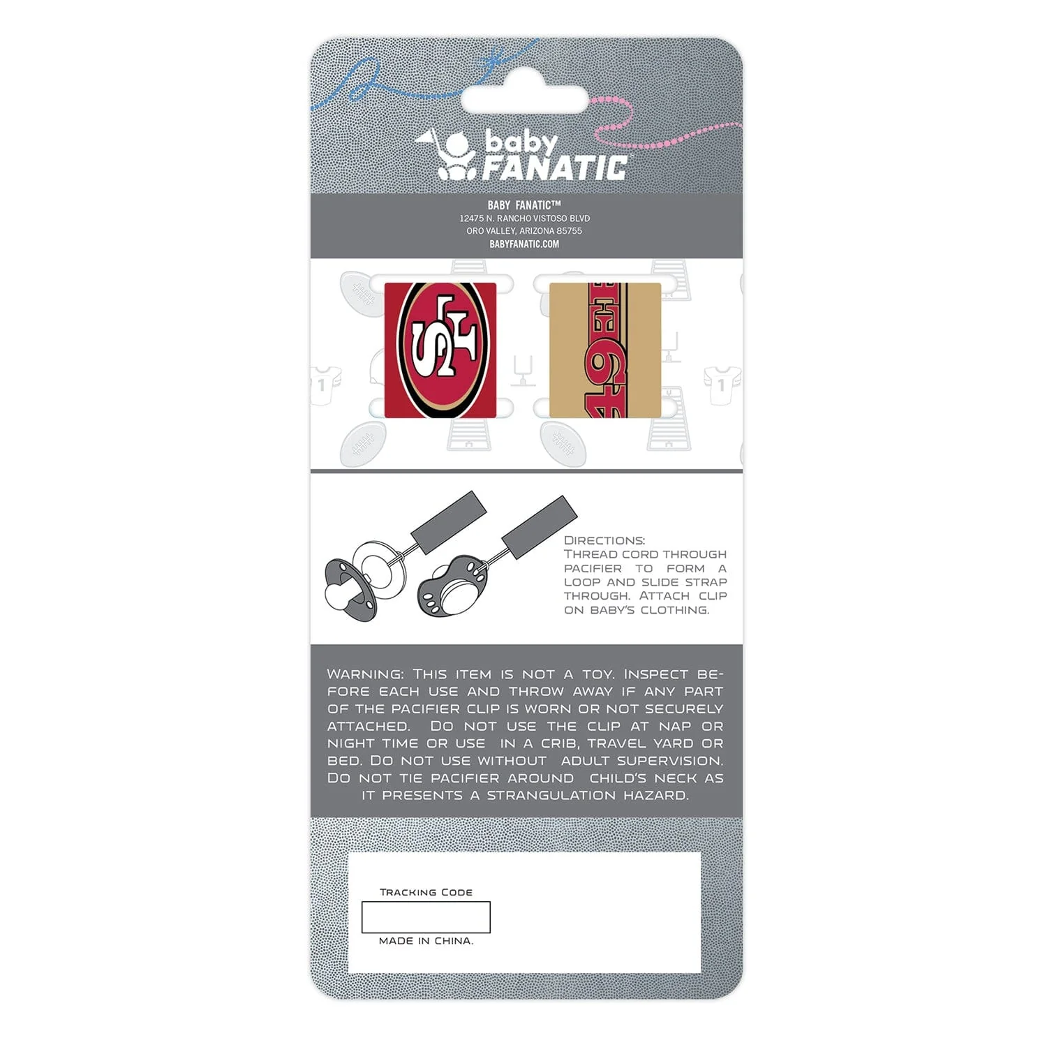 San Francisco 49ers - Pacifier Clip 2-Pack - Image 3