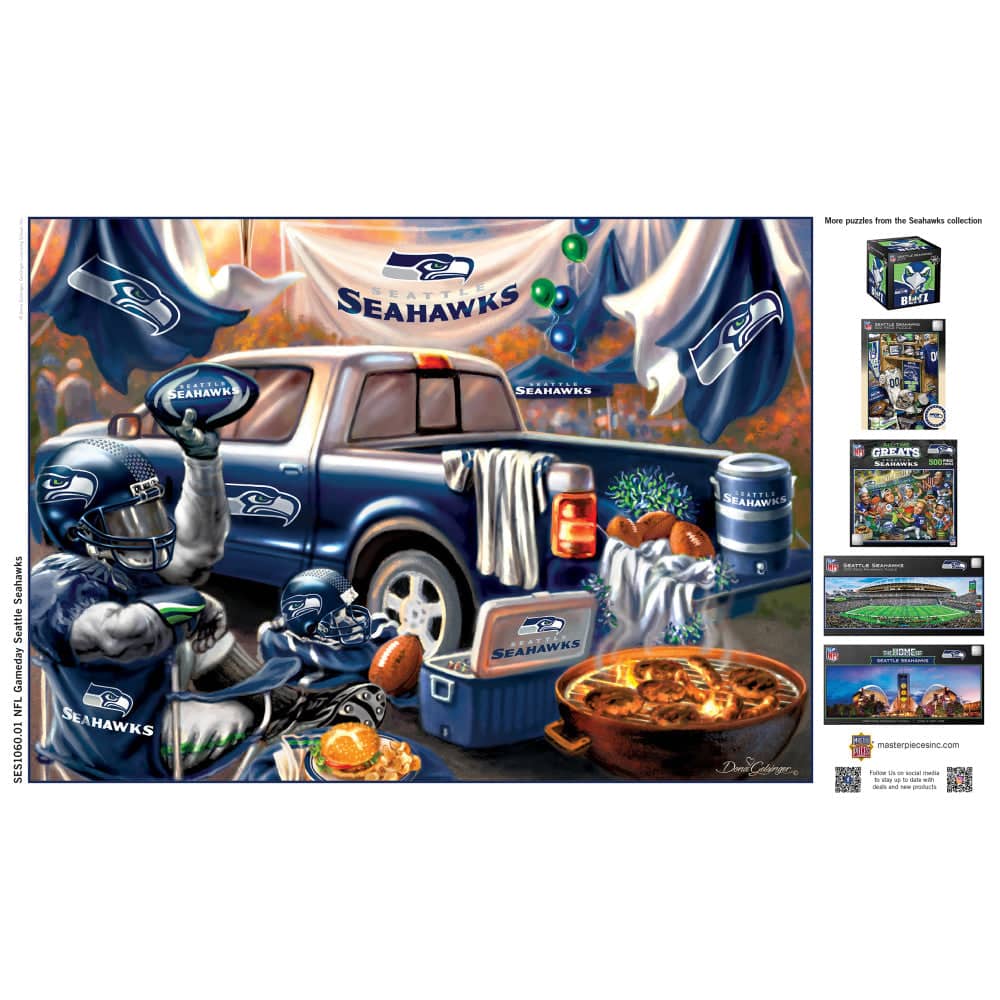 Seattle Seahawks - Gameday 1000 Piece Jigsaw Puzzle - Image 4